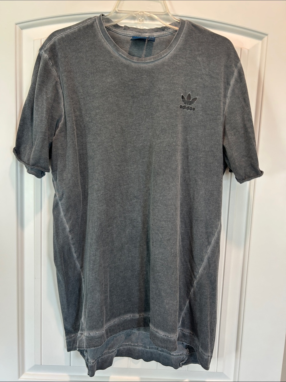 adidas Men’s Vintage-Style Gray Trefoil Short Sleeve Tee